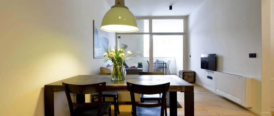 Kitchen or kitchenette, Living room, Dining area