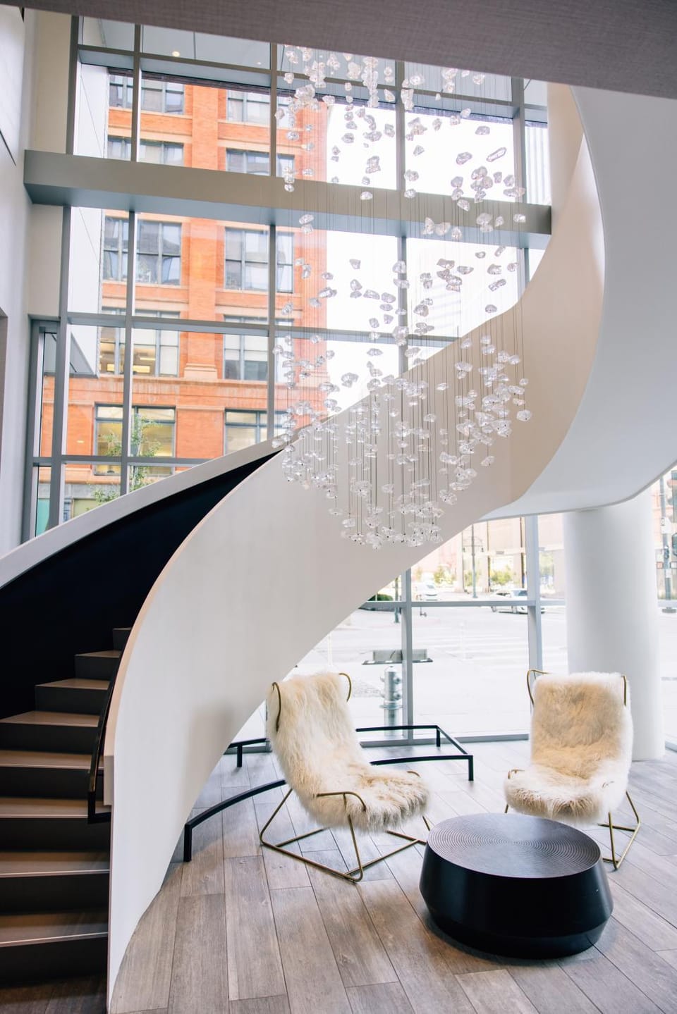 Lobby or reception, Seating area, City view