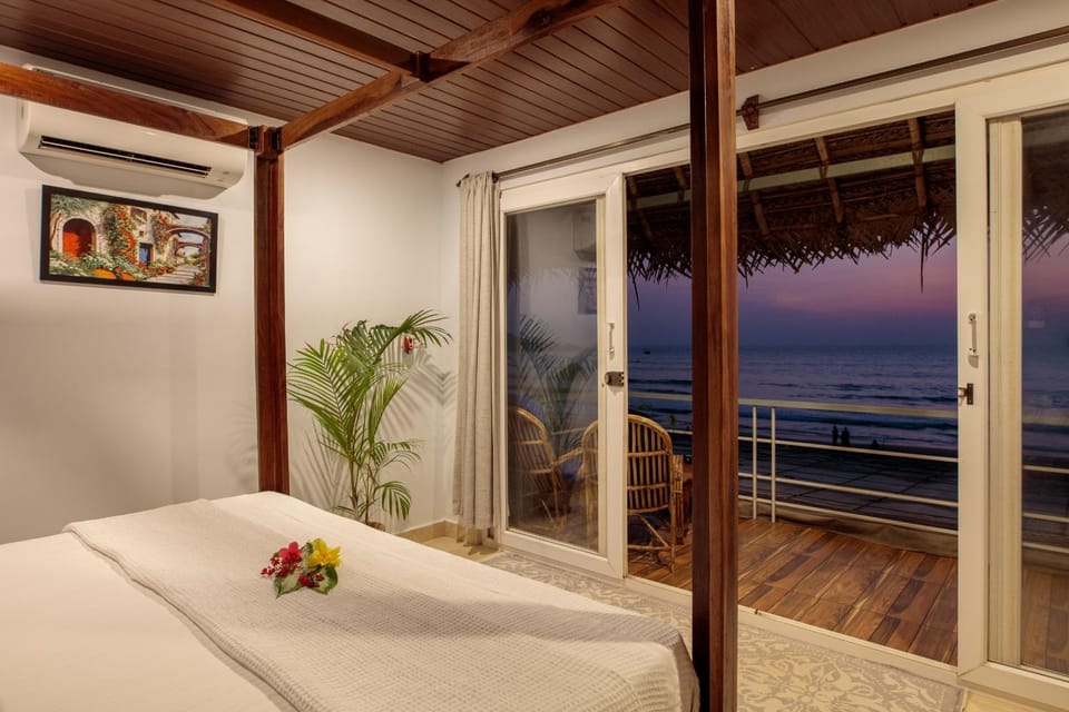 Bed, Bedroom, Sunset