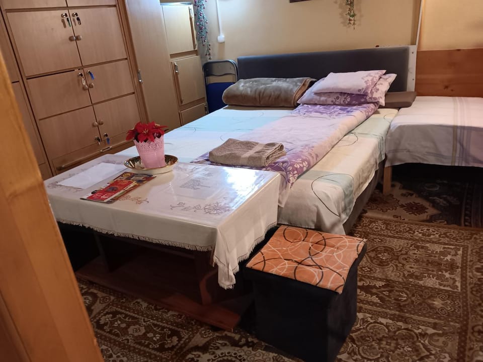 Bed, Photo of the whole room, Bedroom, towels, wardrobe