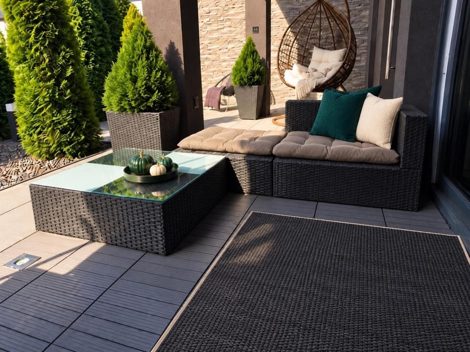 Patio, Day, Garden, Seating area