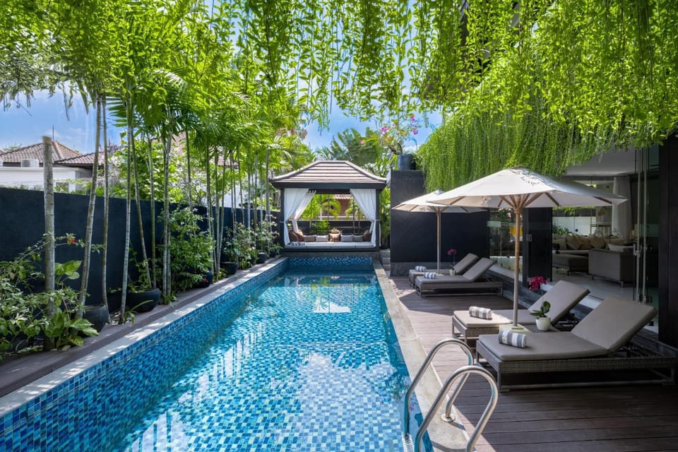 Garden, Pool view, Swimming pool, sunbed