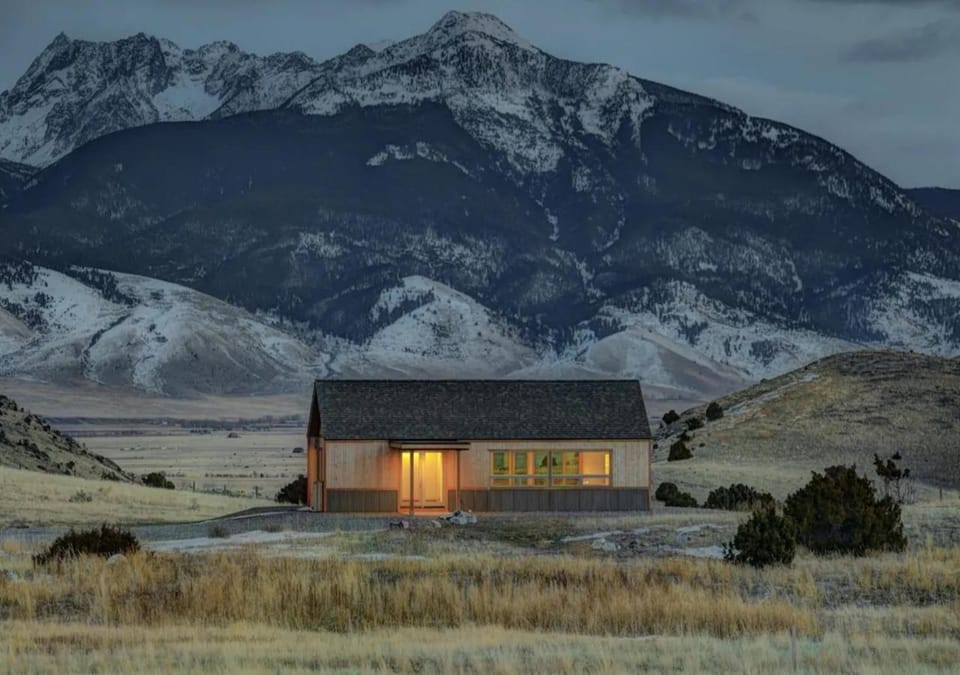 Property building, Night, Natural landscape, Mountain view