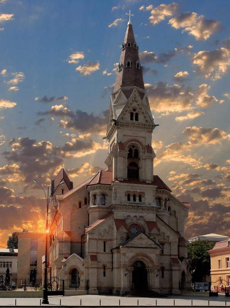 Facade/entrance, Summer, Sunset