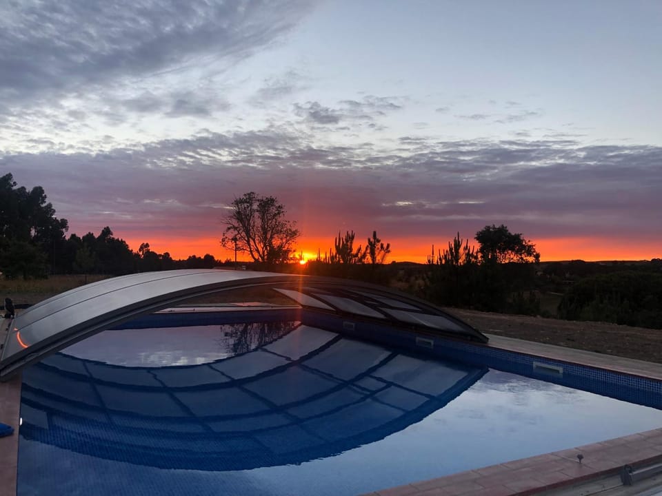Swimming pool, Sunset
