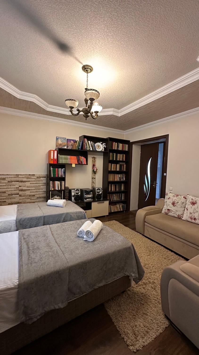 Bed, Living room, Photo of the whole room