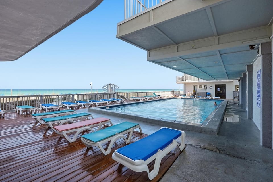 Day, View (from property/room), Balcony/Terrace, Pool view, Sea view, Swimming pool, sunbed