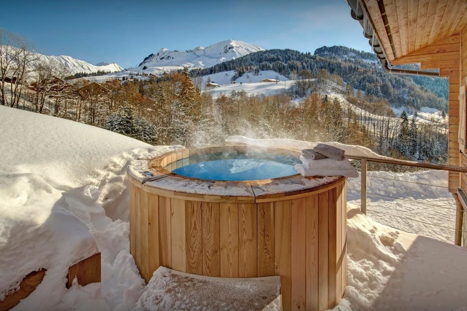 Day, Natural landscape, Winter, Hot Tub, Mountain view