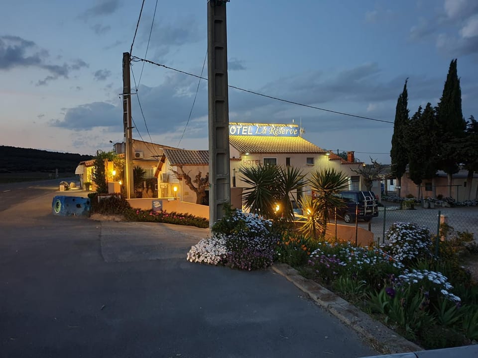 Property building, Night, Garden, Garden view