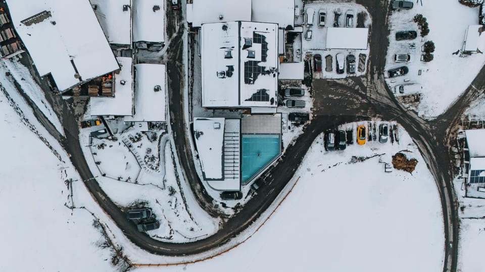 Property building, Winter, Swimming pool, Swimming pool