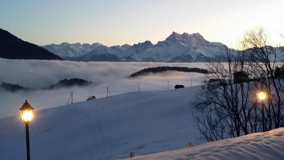 Mountain view, Sunset