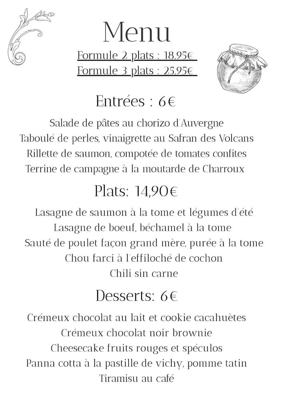 Restaurant/places to eat, Food