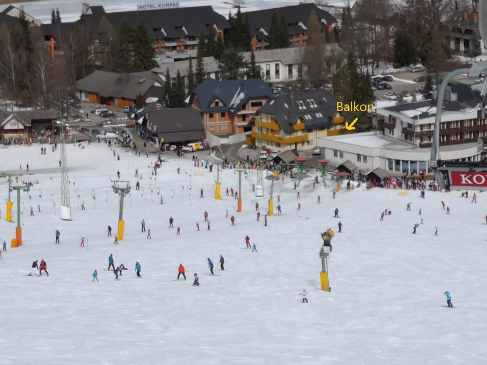 Property building, People, Winter, Skiing