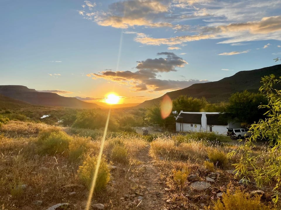 Natural landscape, Mountain view, Sunset