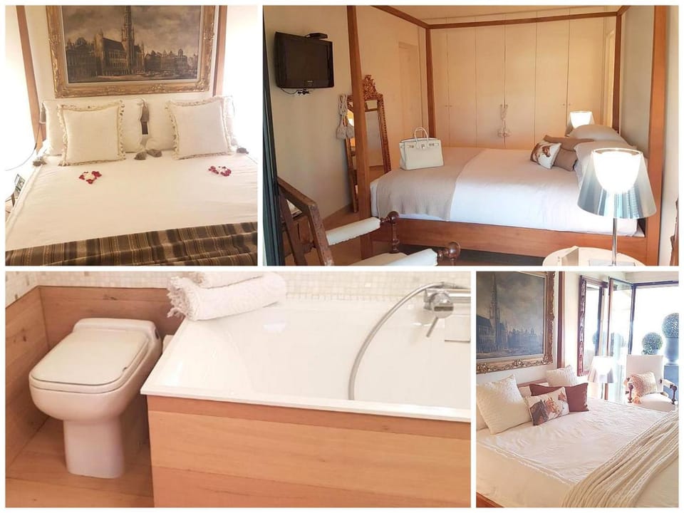 Toilet, Bed, TV and multimedia, Photo of the whole room, Decorative detail, Bedroom, Bath, wardrobe