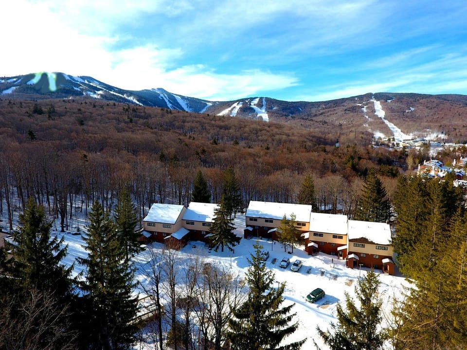 Natural landscape, Bird's eye view, Winter, Mountain view