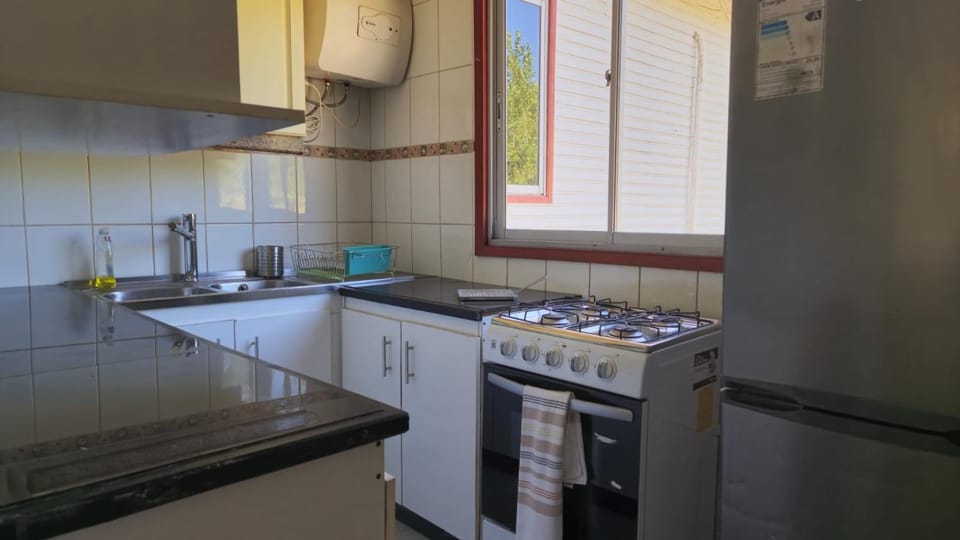 Kitchen or kitchenette, oven