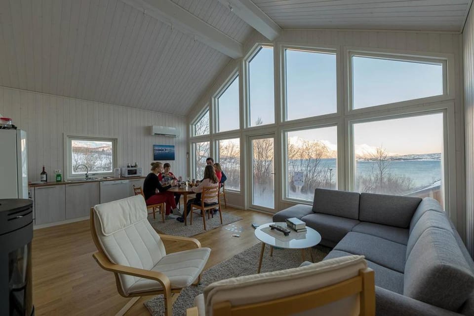 Living room, Seating area, Mountain view, Sea view