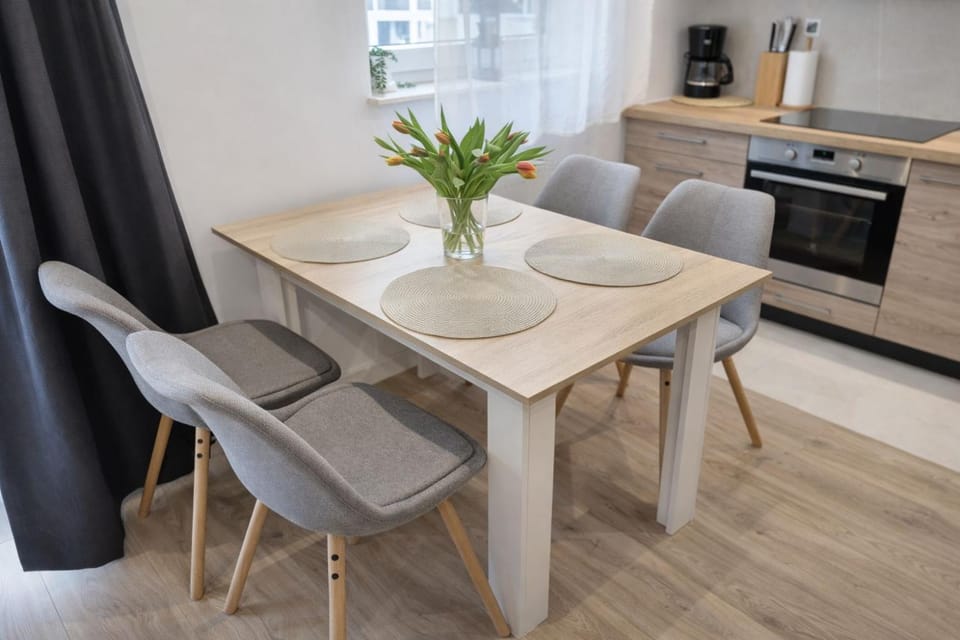Kitchen or kitchenette, Living room, Dining area, stove