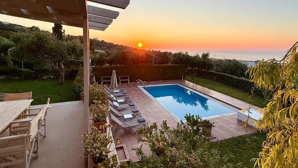 Natural landscape, Pool view, Sea view, Sunset, sunbed