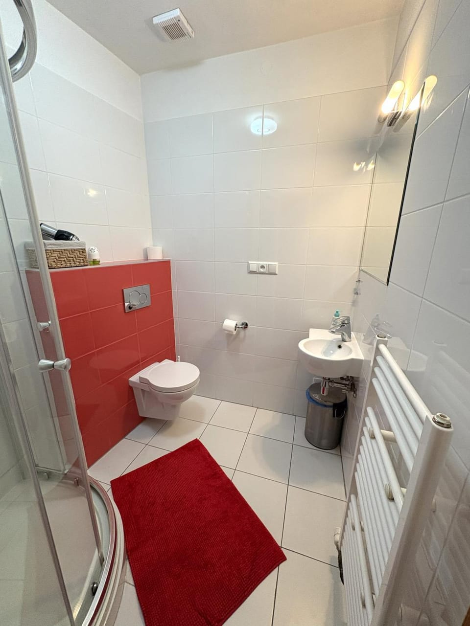 Shower, Toilet, Bathroom, hair dryier