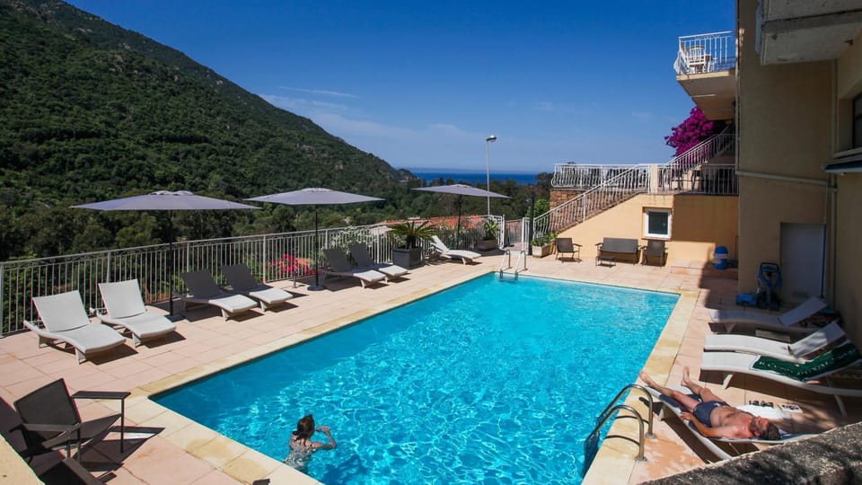 Day, Natural landscape, View (from property/room), Mountain view, Pool view, Sea view, Swimming pool, Swimming pool, sunbed