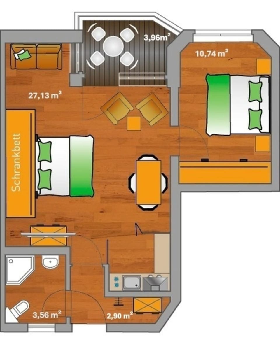 ancora Marina Haus 1 Nr 08, Typ 2 Apartment in Sierksdorf