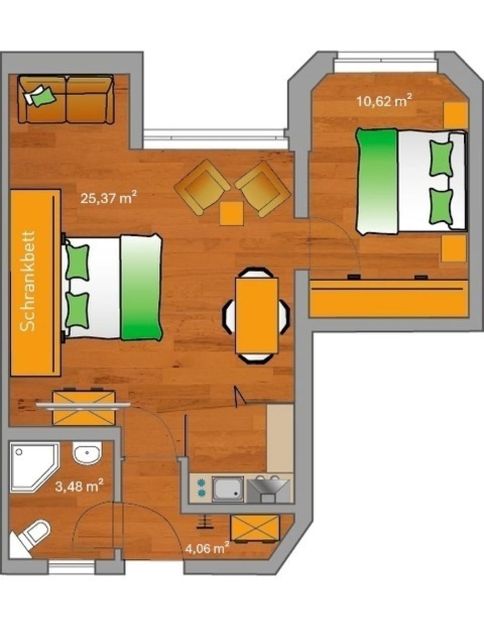 ancora Marina Haus 1 Nr 02, Typ 2 Apartment in Sierksdorf