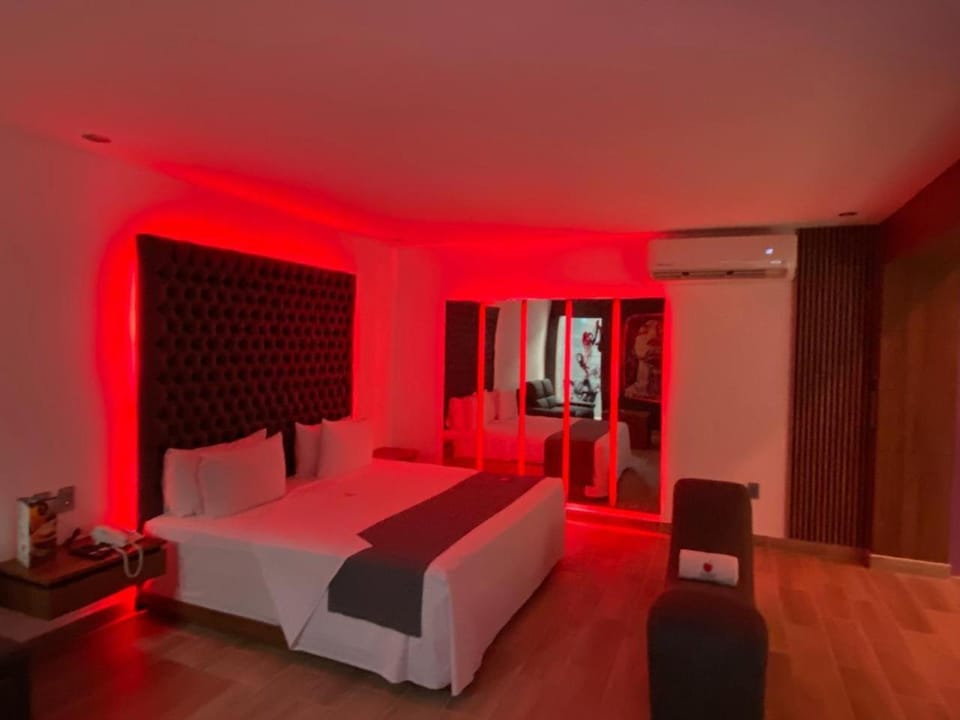 Bed, air conditioner