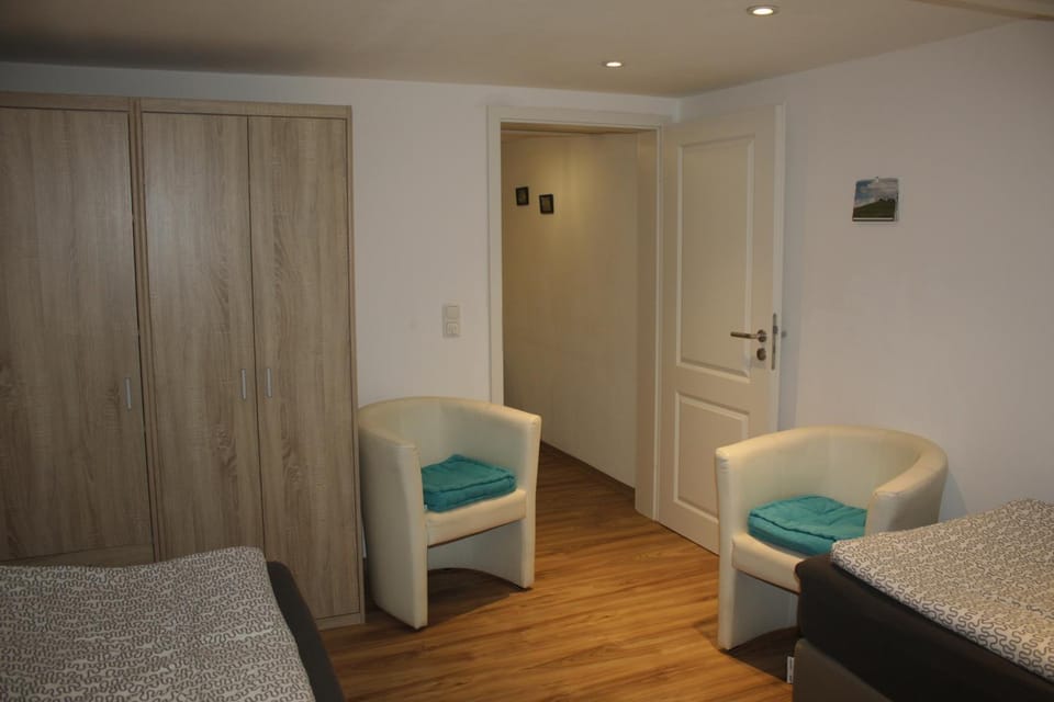 Seating area, wardrobe