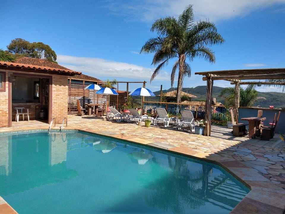 Mountain view, Pool view, Swimming pool, sunbed