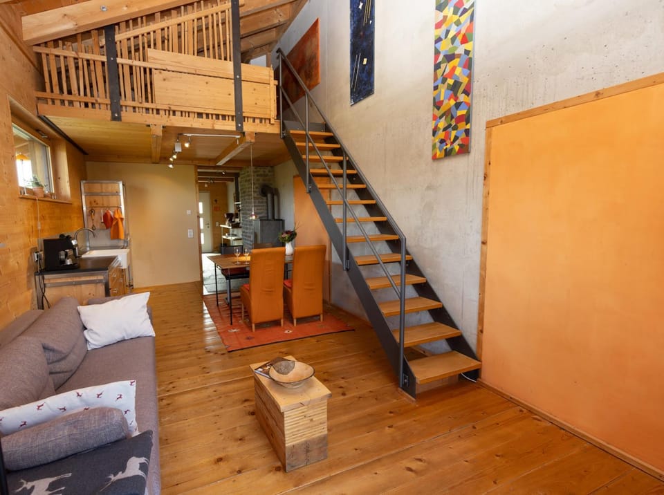 Kitchen or kitchenette, Living room, Seating area