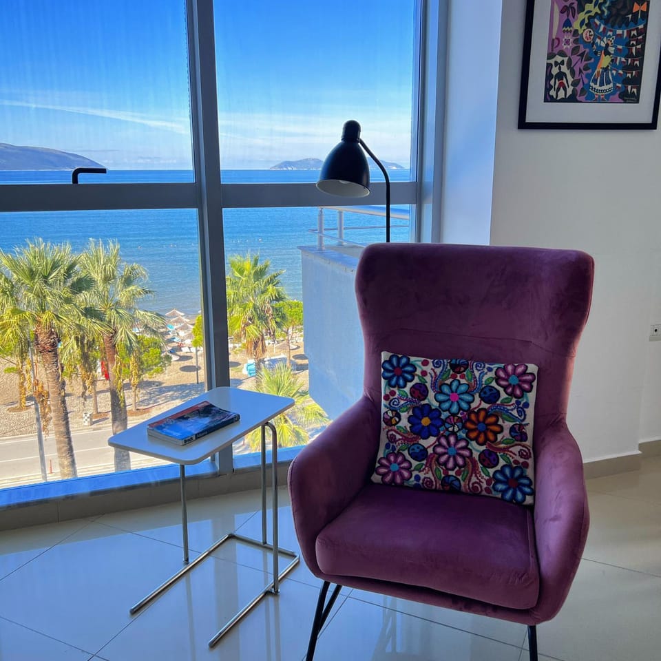 Living room, Seating area, Sea view