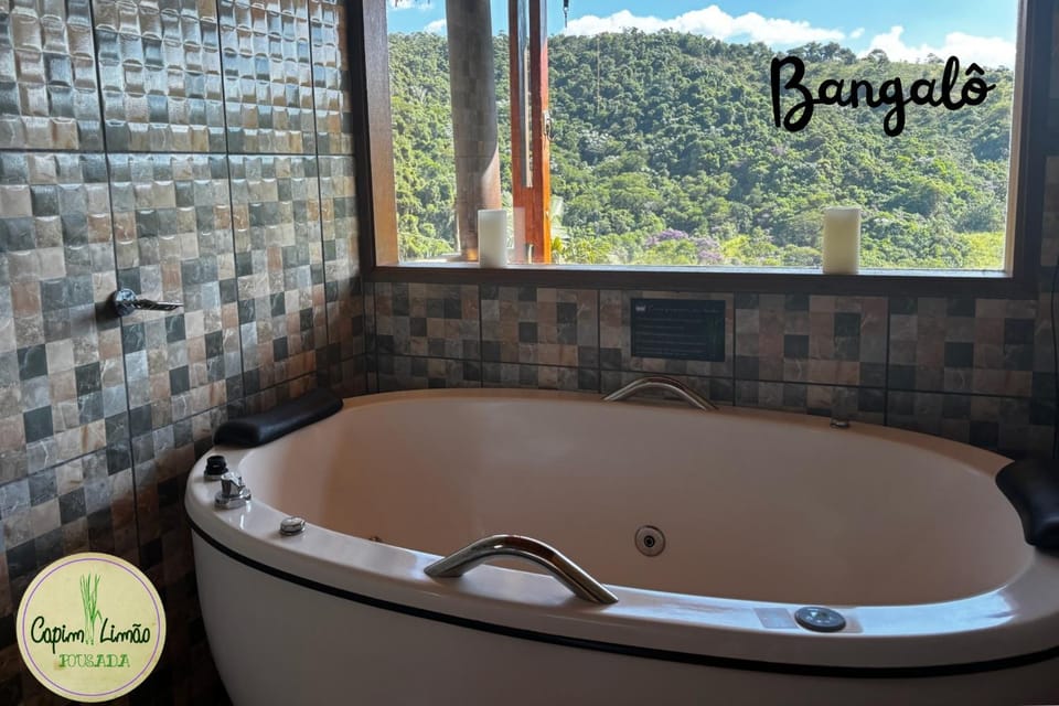 Natural landscape, Hot Tub, Bathroom, Mountain view, Bath