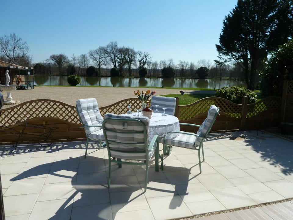 Patio, Spring, On site, Garden view, Lake view, Time of day