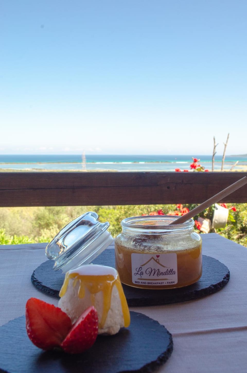 Day, Natural landscape, View (from property/room), Balcony/Terrace, Food and drinks, Food, Sea view