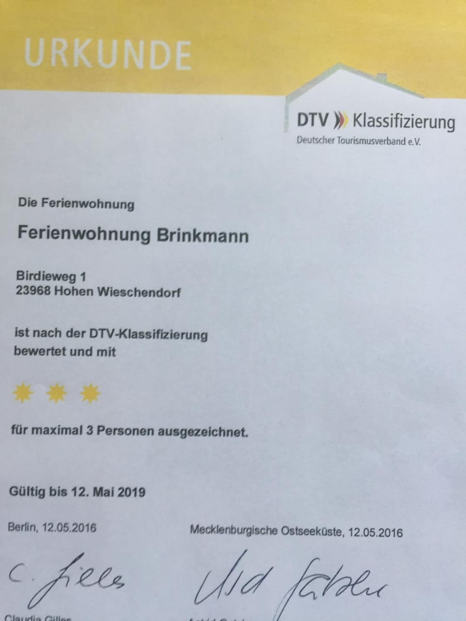 Certificate/Award