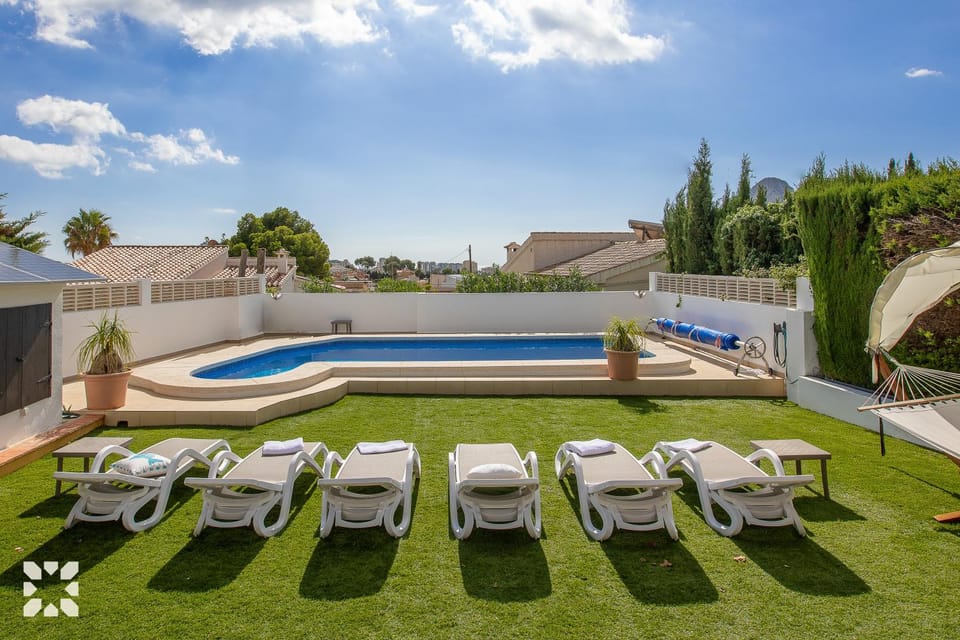 Patio, Natural landscape, Garden, Garden view, Pool view, Swimming pool, sunbed