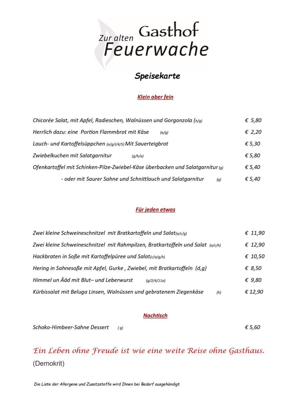 Restaurant/places to eat