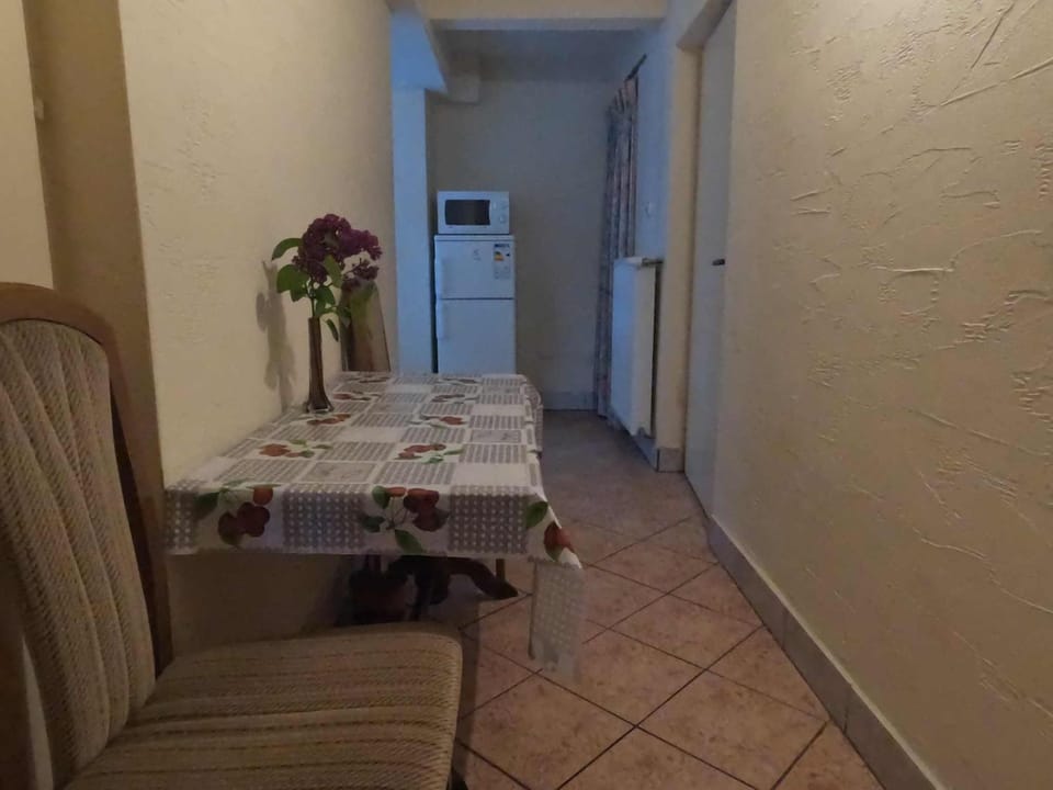 Kitchen or kitchenette, Living room, Seating area, Dining area, microwave