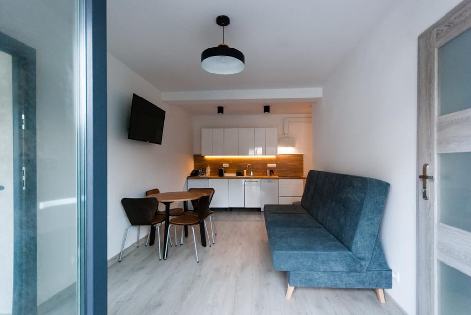 Coffee/tea facilities, Kitchen or kitchenette, Living room, Seating area, Dining area