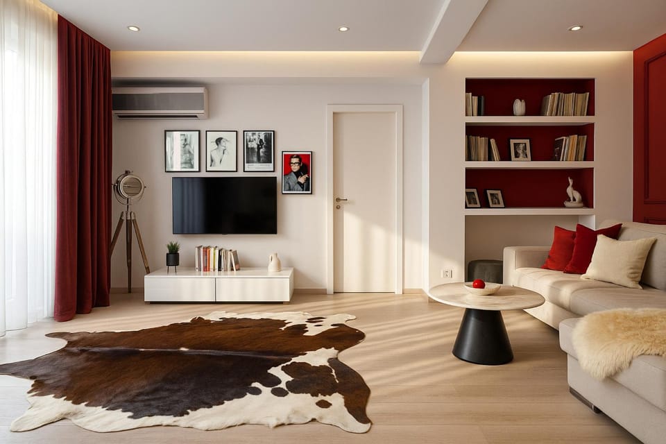 TV and multimedia, Living room, Seating area, air conditioner