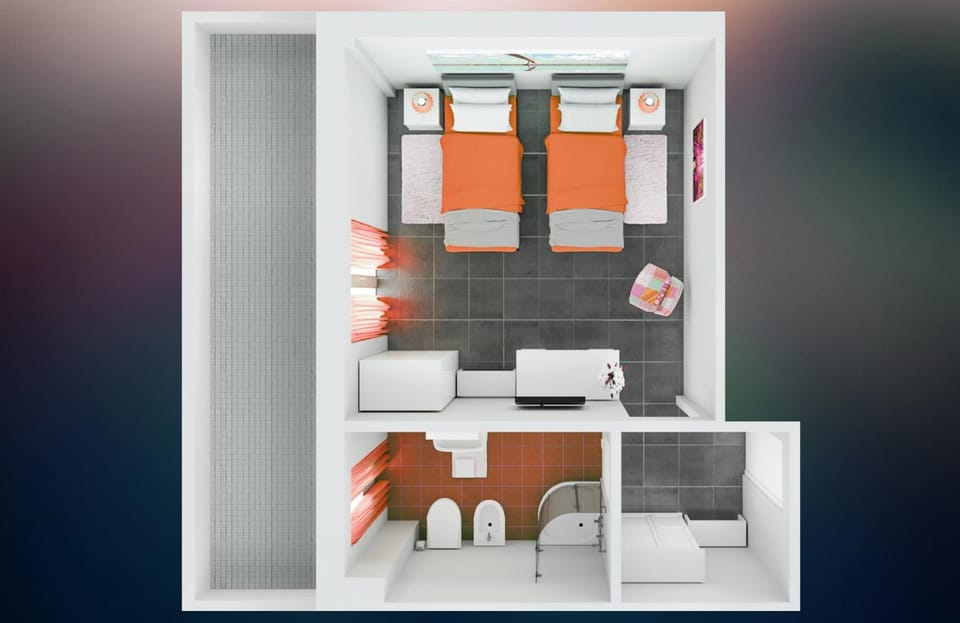 Bathroom, View (from property/room), Balcony/Terrace, Photo of the whole room, Bedroom
