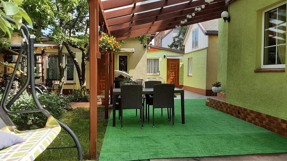 Property building, Patio, Spring, Seating area, Dining area