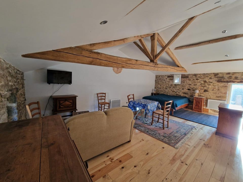 Communal lounge/ TV room, Bed, TV and multimedia, Living room, Photo of the whole room, Seating area, Dining area, Bedroom