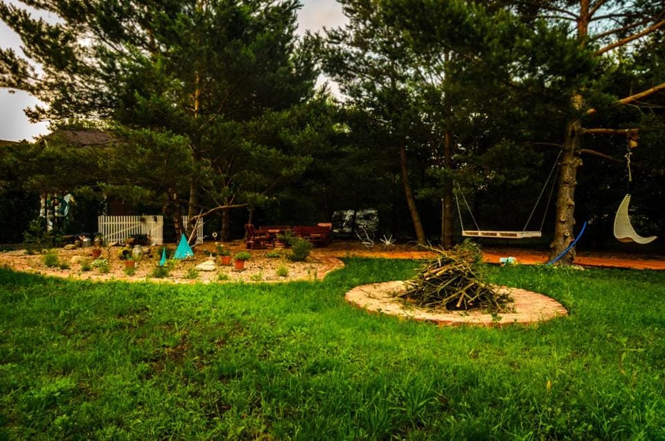 Natural landscape, Summer, Children play ground, Garden, On site