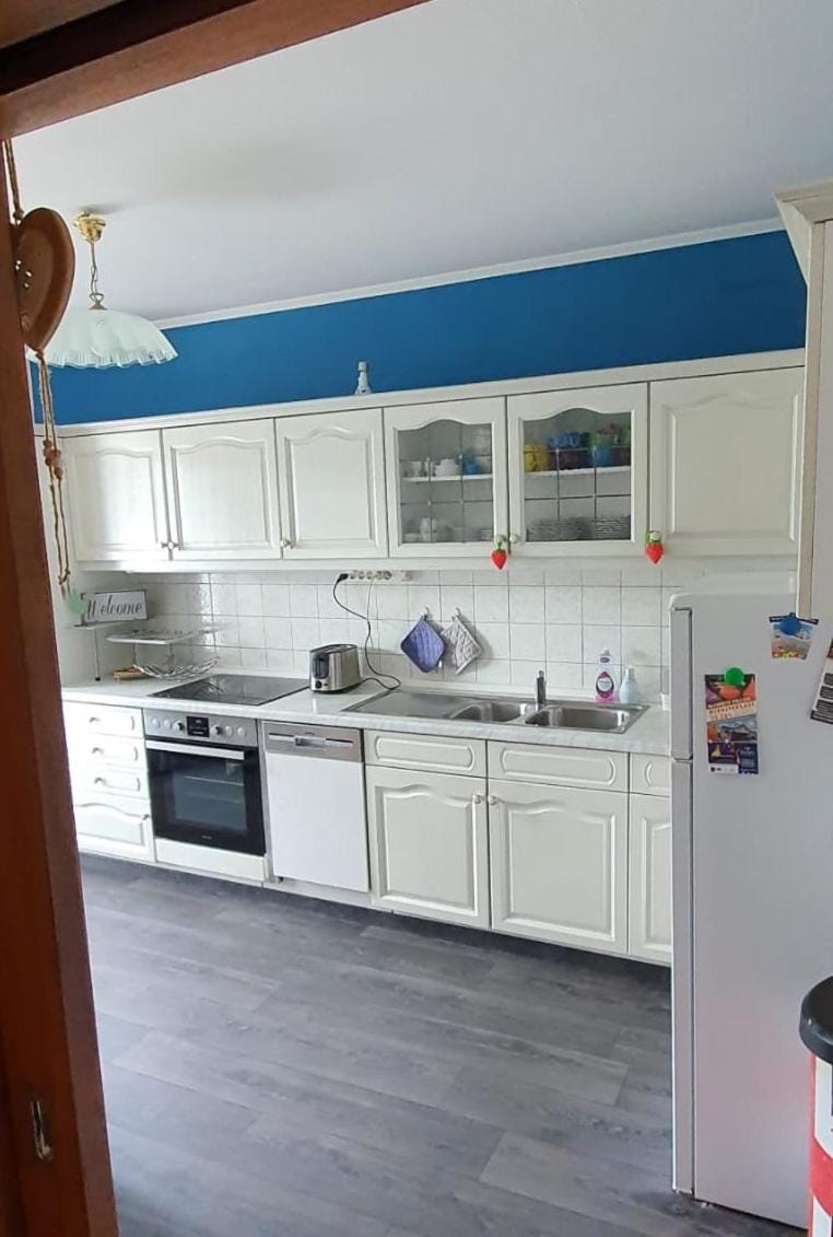 Kitchen or kitchenette, stove, kitchen