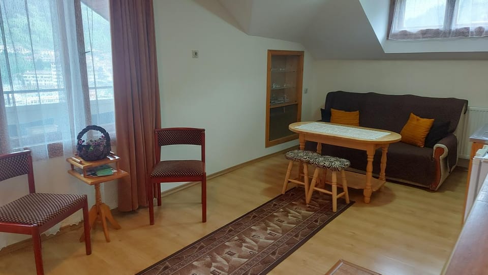TV and multimedia, Balcony/Terrace, Kitchen or kitchenette, Living room, Dining area, Communal kitchen, City view, Mountain view, flat iron, minibar