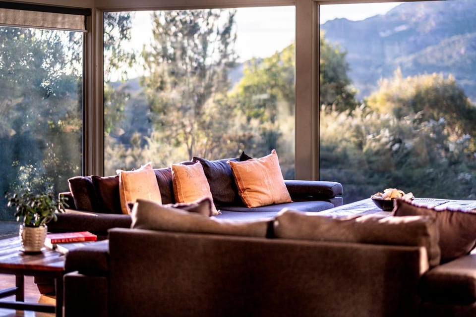 Natural landscape, Living room, Seating area, Mountain view