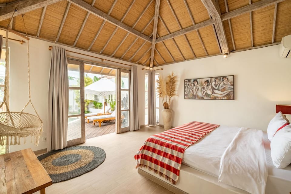 Bed, Photo of the whole room, Bedroom, air conditioner